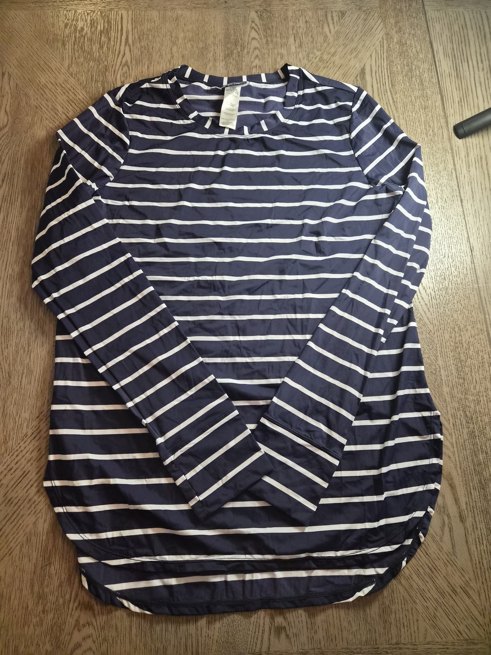 Tommy Bahama Navy and White Striped Long-Sleeve Tee